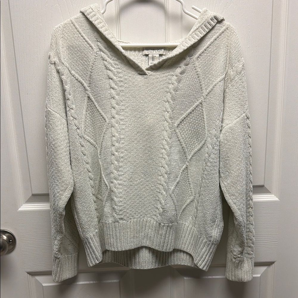 Rachel Zoe Cable-Knit Hooded Sweater